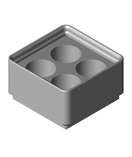 Gridfinity compatible 1x1 4xAA battery holder.stl 3d model