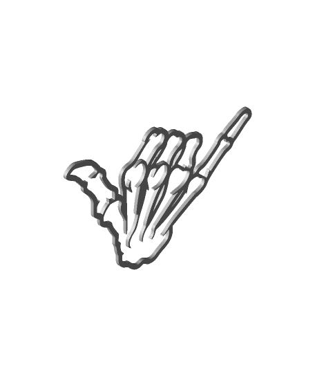 Skeleton Hands hang loose 2D-Art.stl 3d model