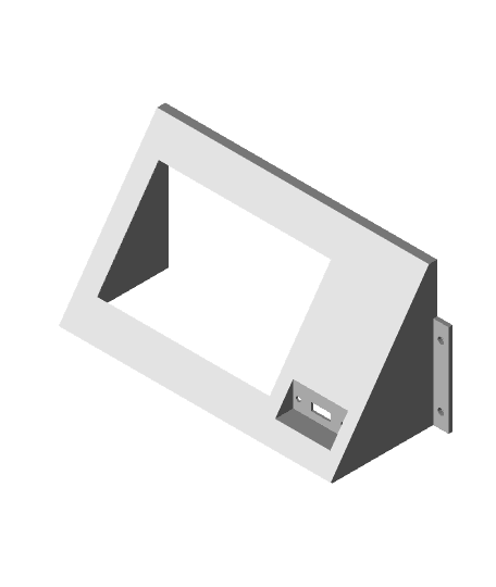 Large touchscreen mount for Kossel printers 3d model