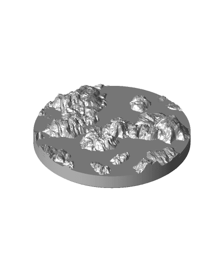 25mm Circle Seaside Rock Base by np_dev full viewable 3d model
