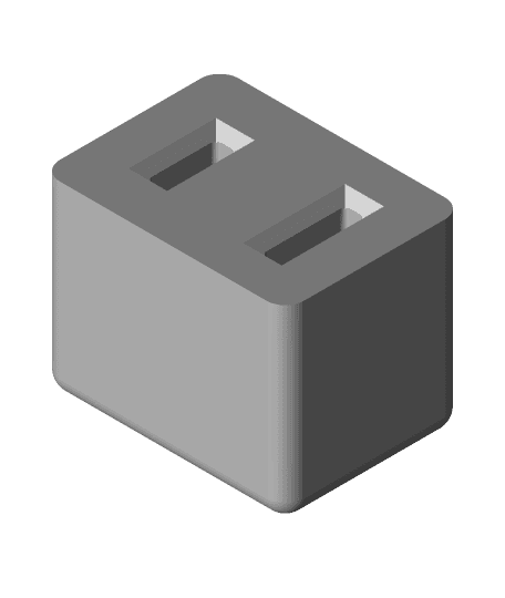 Male North American 2-Prong Plug Cover 3d model