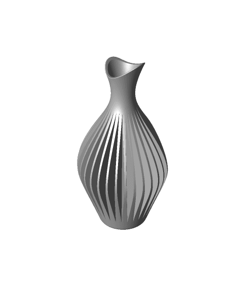 Wave Vase - Wall Mounted 3d model