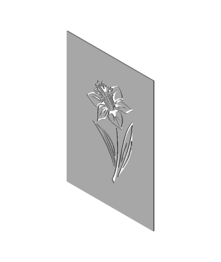 daffodil stencil 3d model