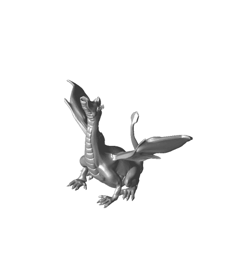 Flaming dragon 3d model