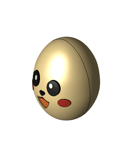 Pikachu Egg by pressprint full viewable 3d model