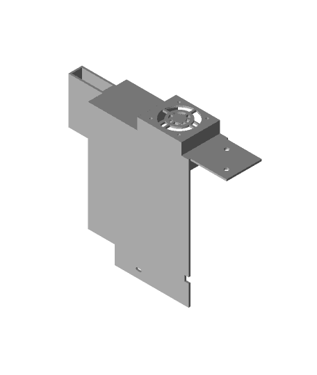 Ender 3 case for BigTreeTech SKR board with card slot - Bottom Case - 40 x 40 x 10 offset.stl 3d model