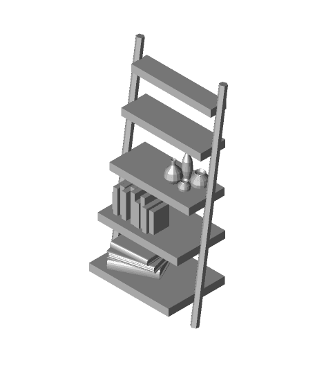 Industrial Bookshelf 3d model