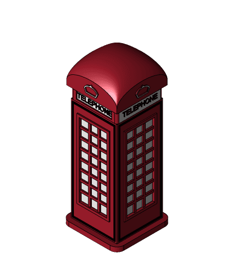 #gift Red Telephone Box 3d model
