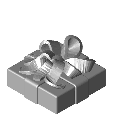 Gift Box Container (Single Color Version) 3d model