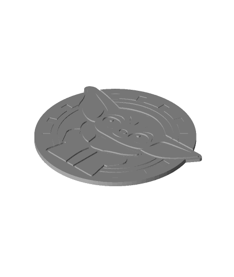 Grogu - Mandalorian Coaster Set 3d model