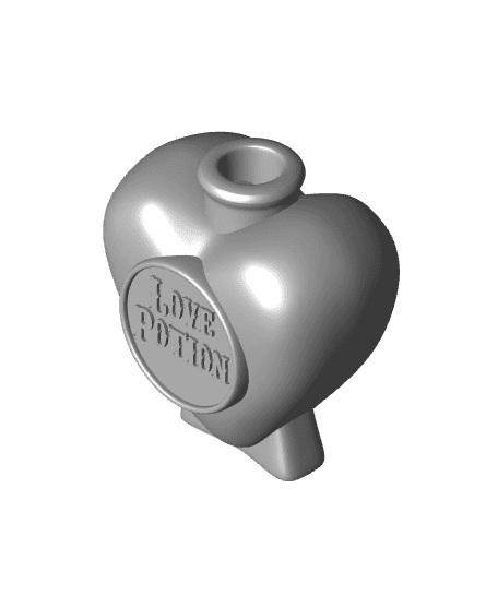 Love Potion Display Bottle #Valentines 3d model