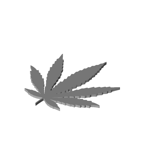 Happy 420 Day Leaf 3d model