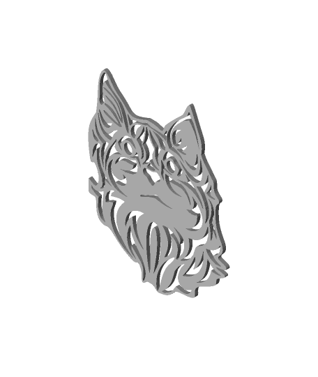Maine Coon Cat silhouette 3d model