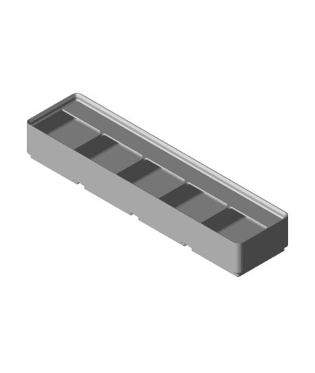 Divider Box 4x1x3 5-Compartment.stl by hardwire1010 full viewable 3d model