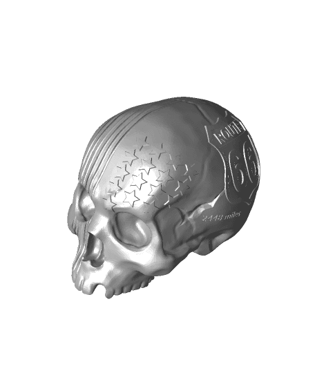 Half Skull American Edition v2 3d model