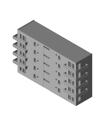 Miniature Buildings for Giant Robot Diorama 3d model