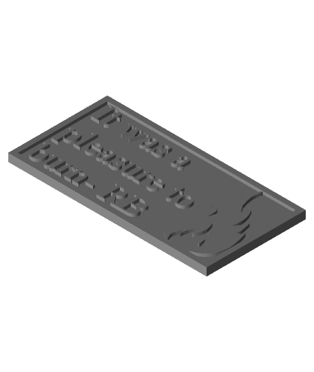 It Was a Pleasure to Burn Sign by jack63wall full viewable 3d model