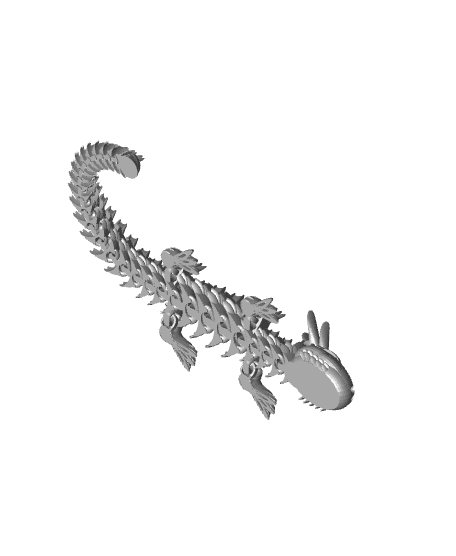 Shakaworld3D Horn flat head Spine Dragon Release Ver 4.stl 3d model