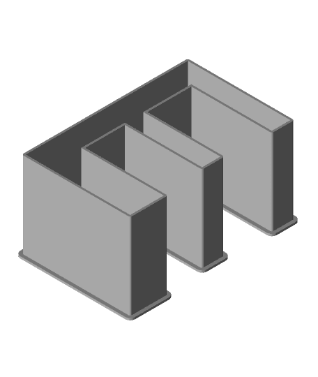 LATIN CAPITAL LETTER E, nestable box (v1) by PPAC full viewable 3d model