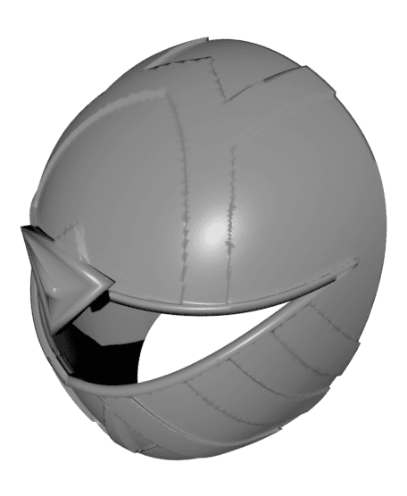 Yellow Omega Ranger Helmet Front.stl 3d model