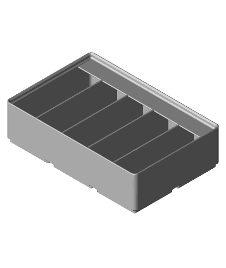 Gridfinity parametric FreeCAD file for Divider Storage along with Divider Storage 3x2x5 (4 dividers) 3d model