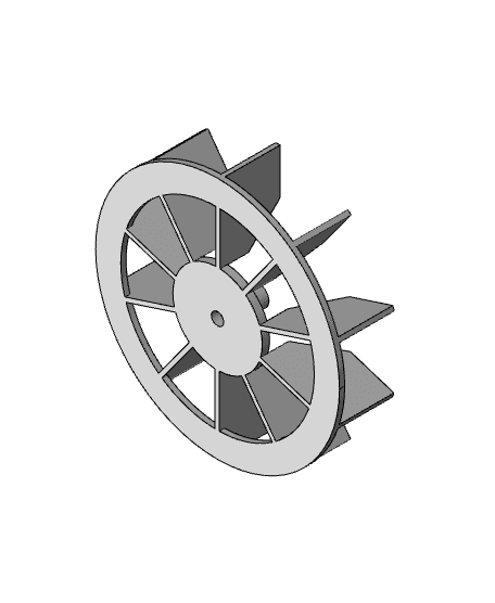 Replacement Bathroom Fan Impeller (3/16" diameter shaft) 3d model