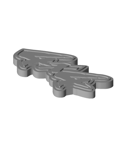 4x4 Rugged Keychain (with outline) 3d model