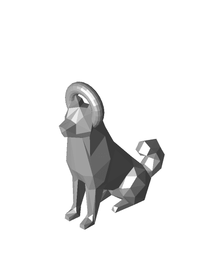 the dog from Hachi keychain.stl 3d model