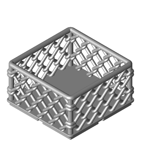 Chain Link Gridfinity Bin 2x2 (40mm) by DaveMakesStuff full viewable 3d model