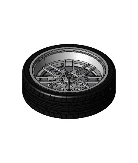 Car tire clock 3d model