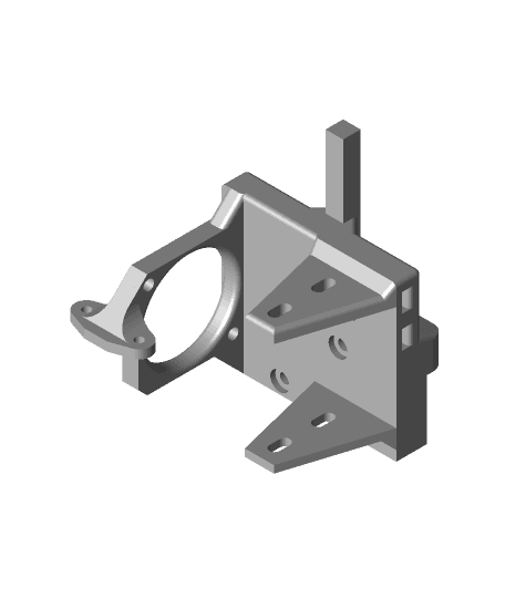BIQU H2 extruder mount for an MGN12H linear rail by brynamba full viewable 3d model