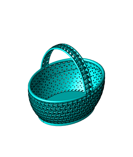 Modern Easter Basket by CM Design full viewable 3d model