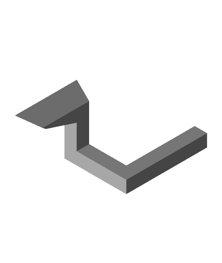 Impossible(Penrose)triangle illusion(No supports, overhang test) 3d model