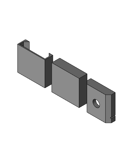 Multiboard Sliding Hangar - 1x Hole v5.step 3d model