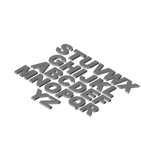 Magnetic Alphabet Letters by johnsmyth full viewable 3d model
