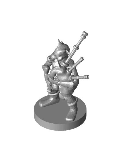 Kobold Bard with Bagpipes 3d model