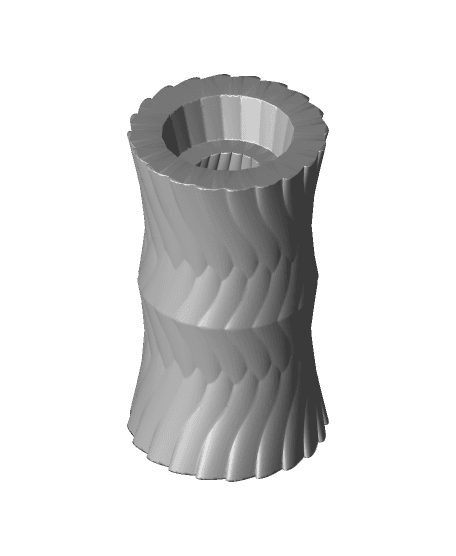 Twisted Ellipse Vase 3d model