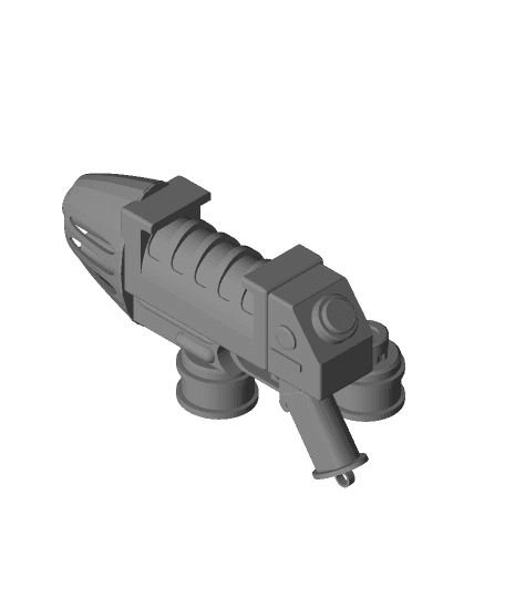 FHW: Jupiter Pattern Plasma Pistol v1.1 with spare cell (Cosplay) by The Free Heathen Workshop full viewable 3d model