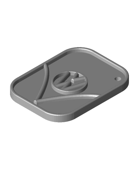 Vw Keychain no letters 3d model