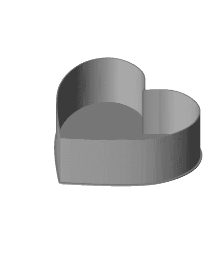 Heart, nestable box (v1) by PPAC full viewable 3d model