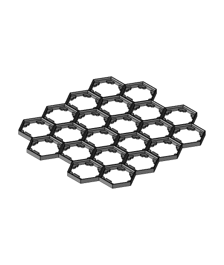 Hextraction Full 22 Hex Game Board (Remix) by Endlink full viewable 3d model