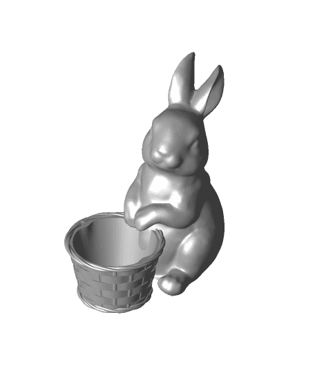 Easter_rabbit & Basket.stl 3d model