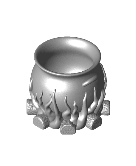 Flaming Cauldron 3d model