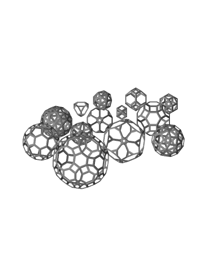 Archimedean polyhedra by henryseg full viewable 3d model