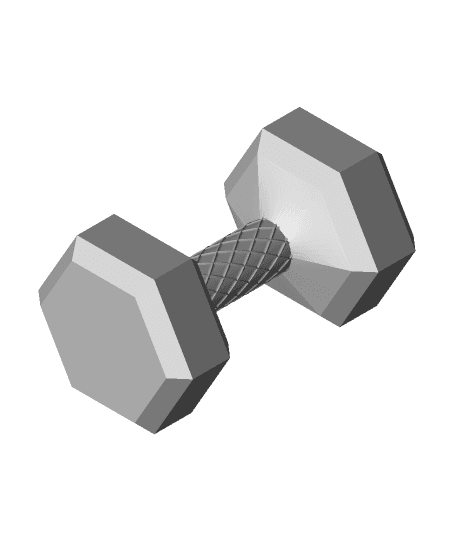 DIY Concrete Dumbbell Shell 3d model