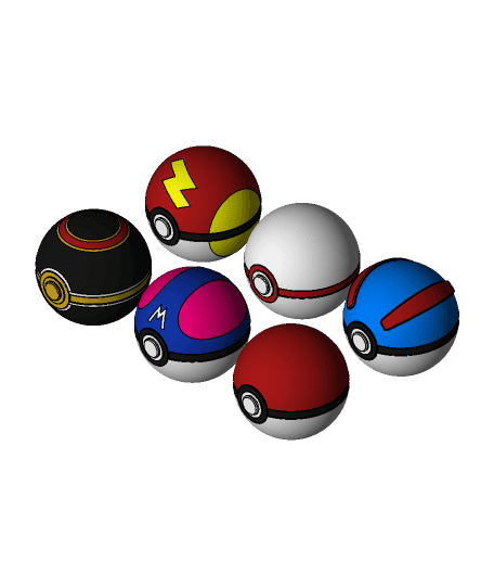 Pokémon Balls 3d model
