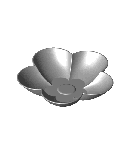 Flower Bowl - Container - 180x180x35 - Short - Shape Containers Series 3d model