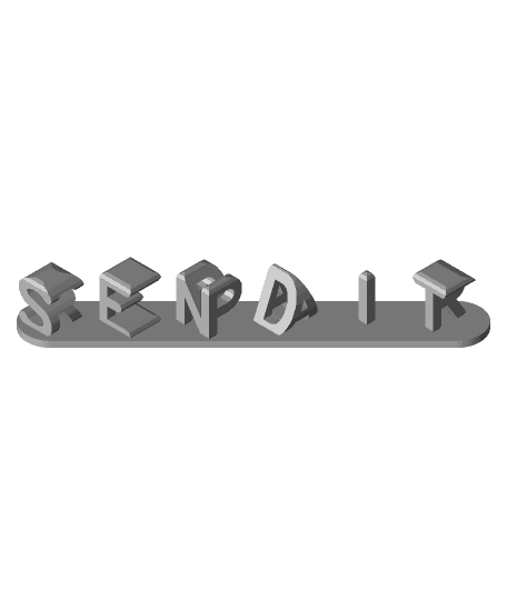 FPV illusion text SENDIT - REPAIR workbench ornament (muteFPV) 3d model