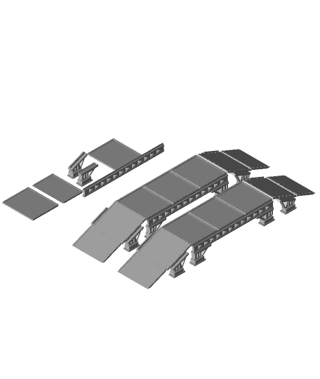FHW: Modular Industrial Bridge v1 (28mm heroic)(BoD) 3d model