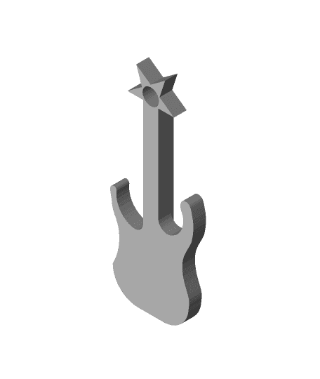 Guitar Keychain 3d model